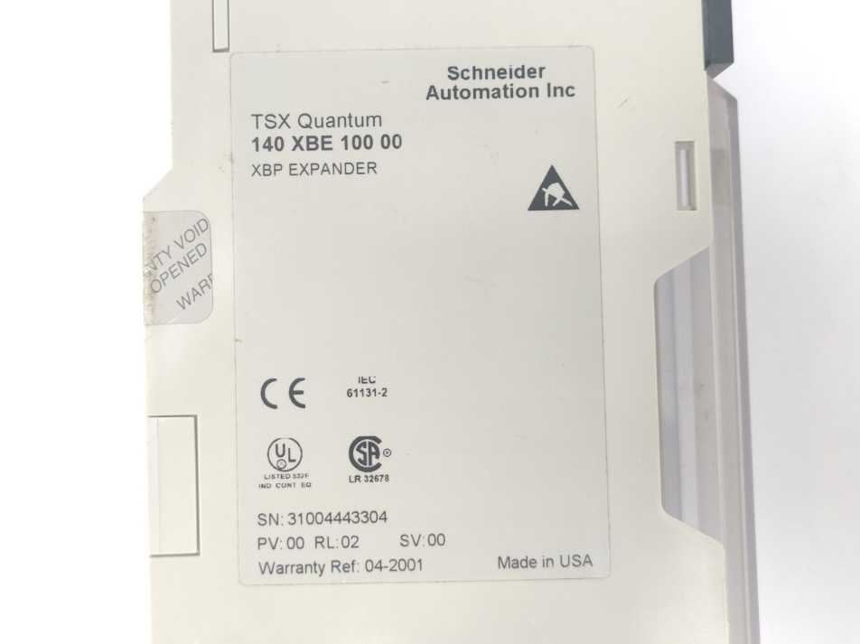 Schneider Automation 140XBE10000 TSX Quantum XBP Expander