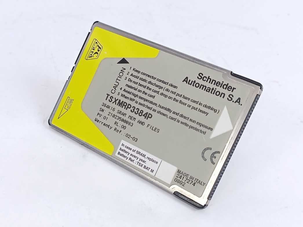 Schneider Automation TSXMRP3384P 384K16 SRAM Memory and Files