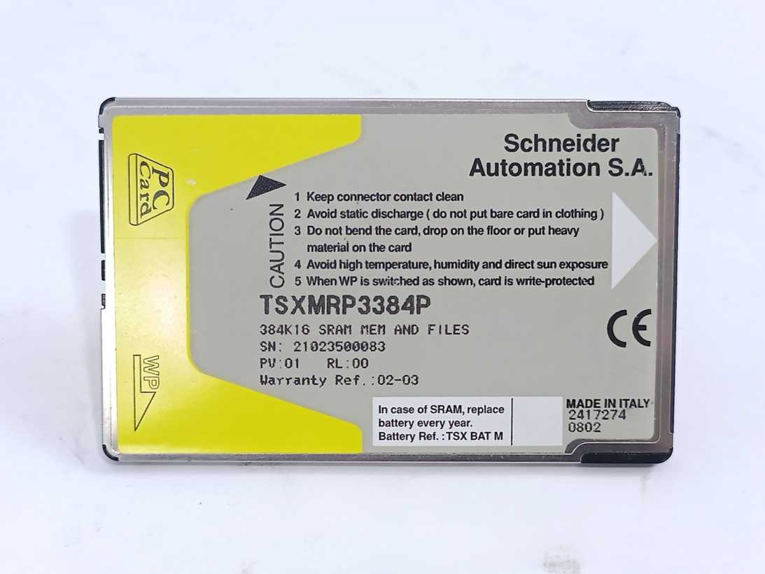 Schneider Automation TSXMRP3384P 384K16 SRAM Memory and Files