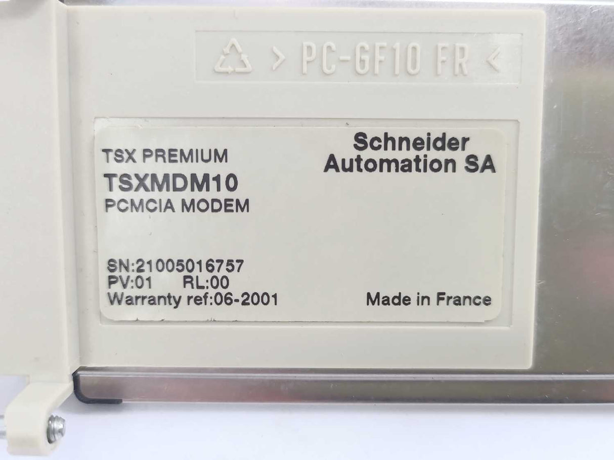 Schneider Automation TSXMDM10 PCMCIA Modem Card