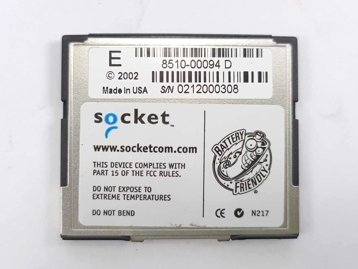 Socket 8510-00094D Serial I/O CF Card W/ 8520-00025 Type I PC Adapter Card
