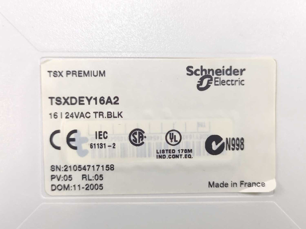 Schneider Electric TSXDEY16A2 w/ TSXBLY01 Terminal Block Discrete Input Module