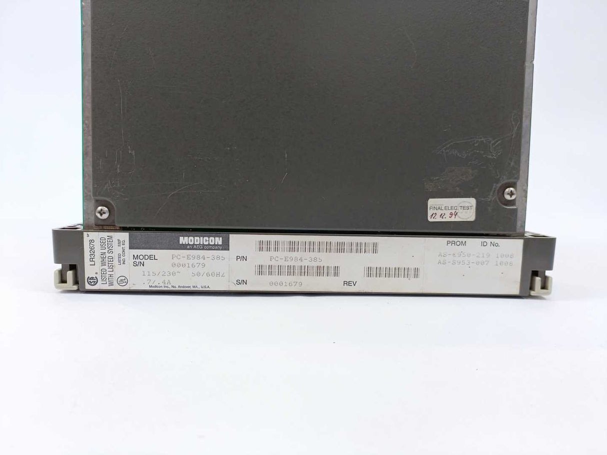 Modicon PC-E984-385 Progammable Controller Model 385E