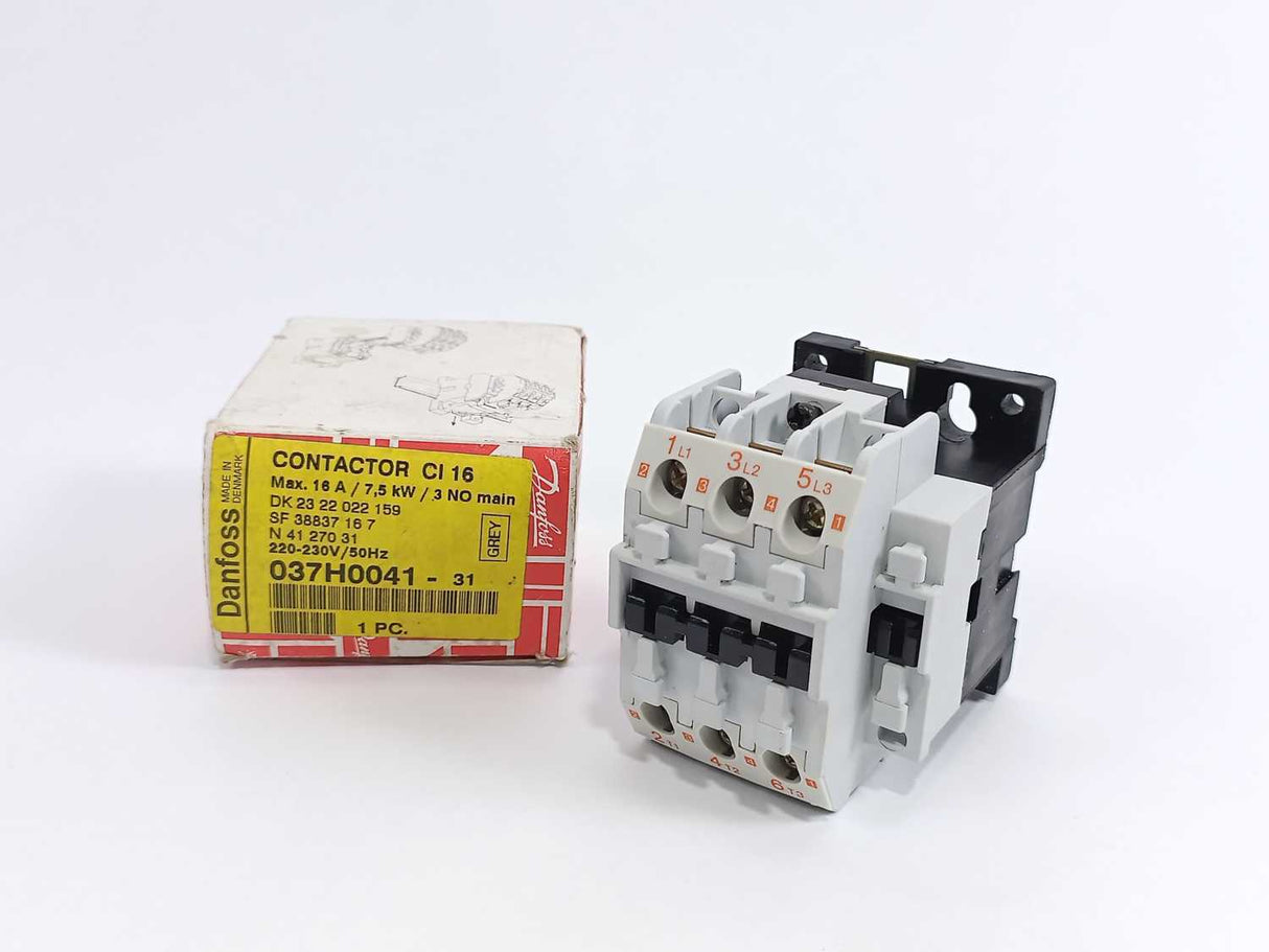 Danfoss 037H0041-31 Contactor CI16 Max. 16A/7,5kW/3 NO Main