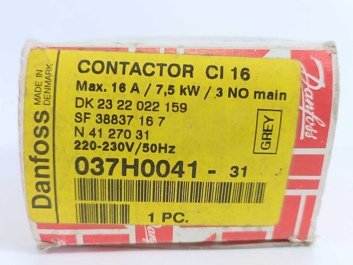 Danfoss 037H0041-31 Contactor CI16 Max. 16A/7,5kW/3 NO Main