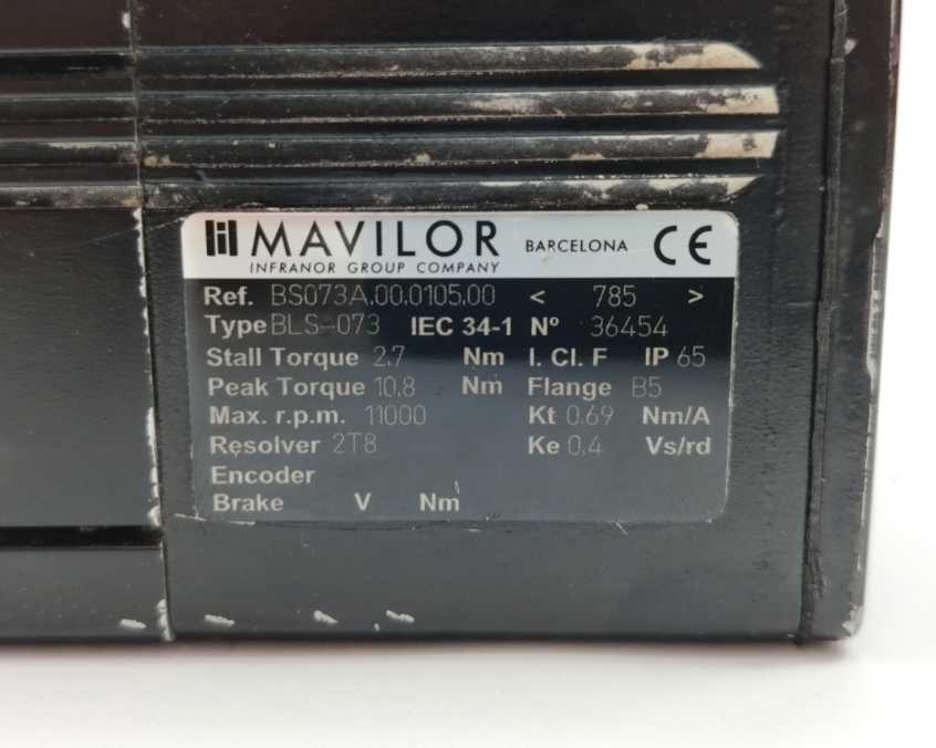 MAVILOR Infranor BS073A.00.0105.00 BLS-073 Servo Motor