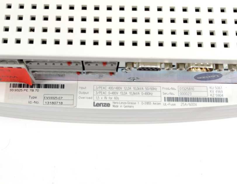 LENZE EVS9325-EP 9300 Servo Inverters