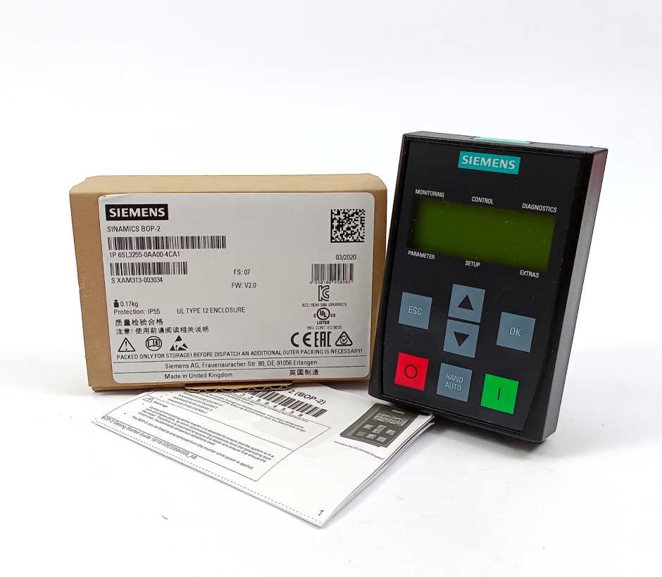 Siemens 6SL3255-0AA00-4CA1 Basic Operator Panel BOP-2