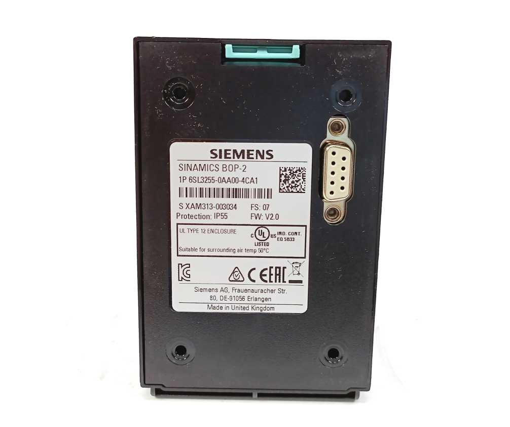 Siemens 6SL3255-0AA00-4CA1 Basic Operator Panel BOP-2