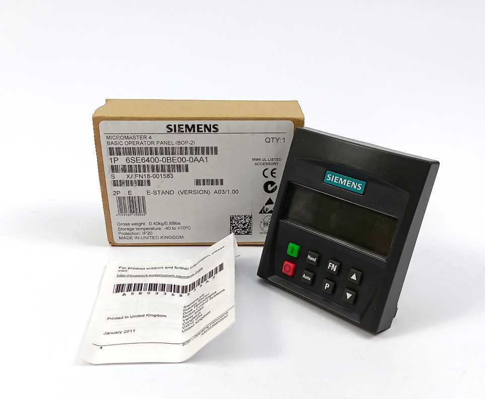 Siemens 6SE6400-0BE00-0AA1 MICROMASTER 4 Basic Operator Panel BOP-2