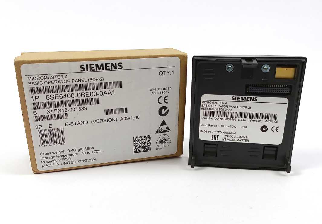 Siemens 6SE6400-0BE00-0AA1 MICROMASTER 4 Basic Operator Panel BOP-2