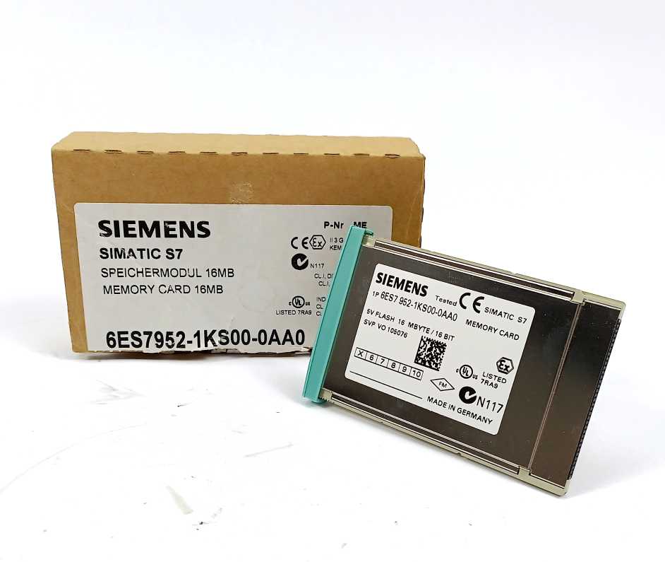 Siemens 6ES7952-1KS00-0AA0 SIMATIC S7 Memory Card 16MB