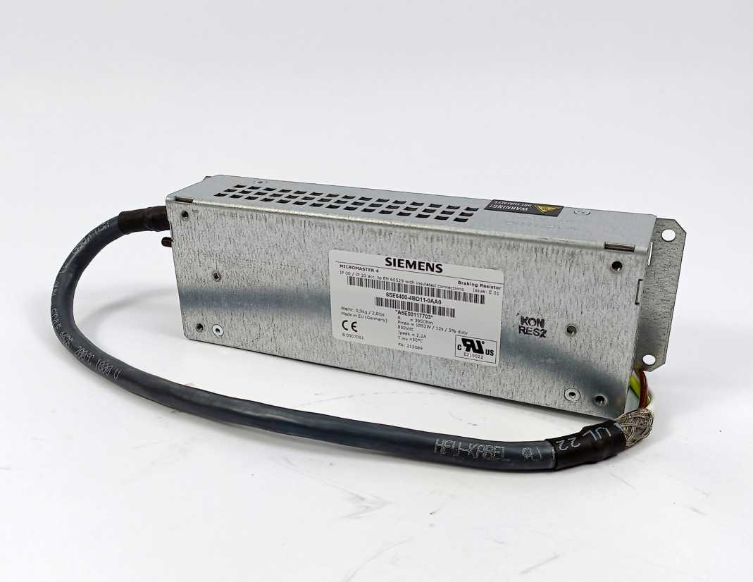 Siemens 6SE6400-4BD11-0AA0 MICROMASTER 4 Braking Resistor