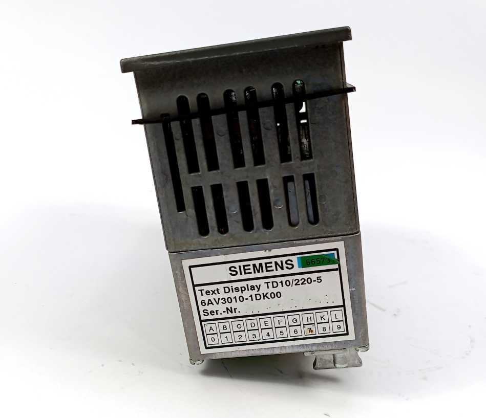 Siemens 6AV3010-1DK00 Text Display TD10/220-5