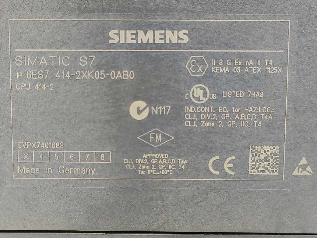 Siemens 6ES7414-2XK05-0AB0 SIMATIC S7 414-2 CPU