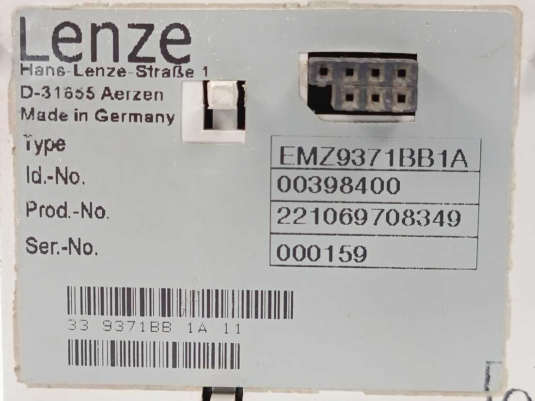 LENZE 00398400 Keypad EMZ9371BB1A