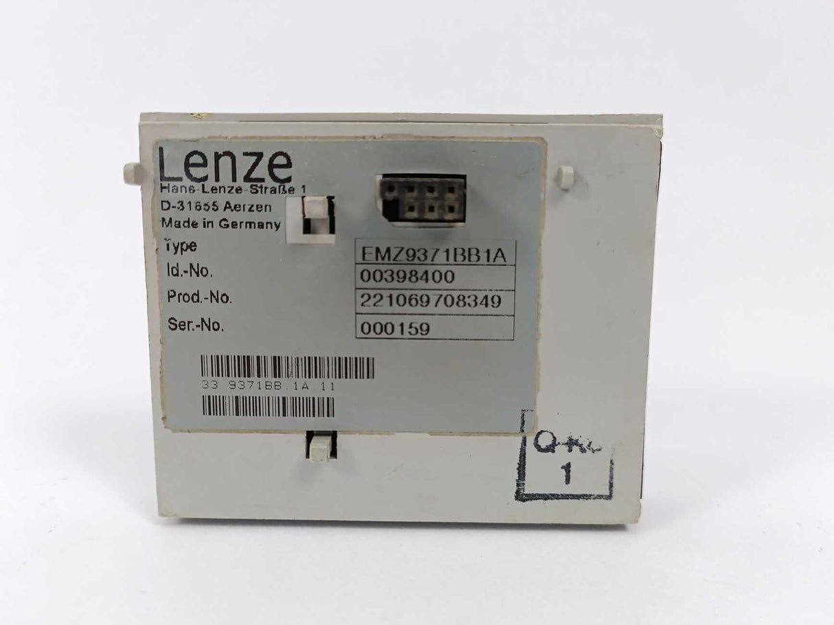 LENZE 00398400 Keypad EMZ9371BB1A