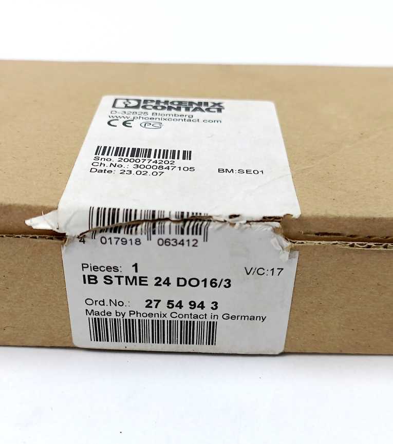 Phoenix Contact 2754943 IB STME 24 DO16/3 - Replacement electronics module