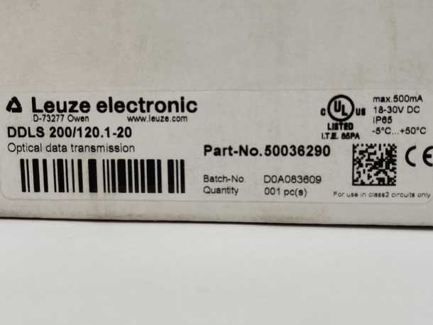 Leuze Electronic 50036290 DDLS 200/120.1-20 Optical Data Transmission