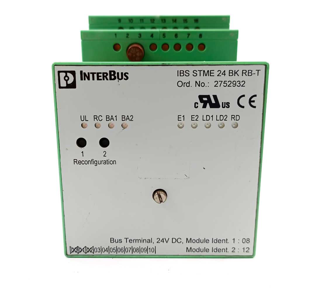 Phoenix Contact 2752932 IBS STME 24 BK RB-T Bus Terminal 24VDC