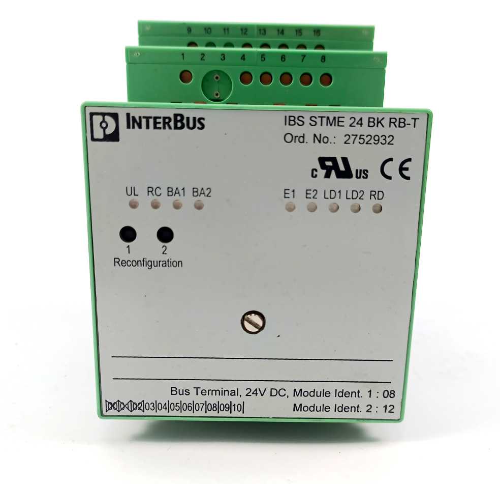 Phoenix Contact 2752932 IBS STME 24 BK RB-T Bus Terminal 24VDC