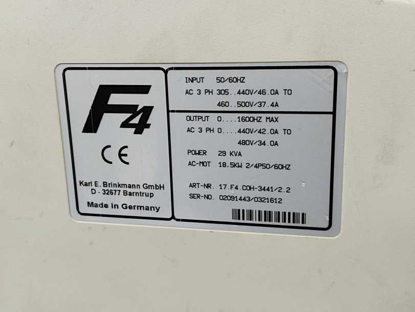KEB COMBIVERT 17.F4.COH-3441/2.2 3PH, 18.5KW, 29KVA, 440V, Missing Front Cover