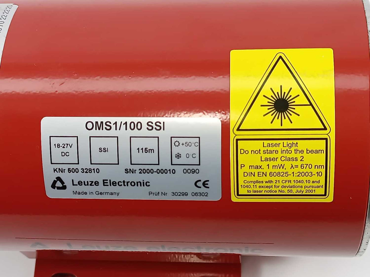 Leuze Electronic OMS1/100 SSI Laser Distance Measuring Device