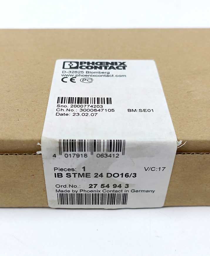 Phoenix Contact 2754943 IB STME 24 DO16/3 - Replacement electronics module