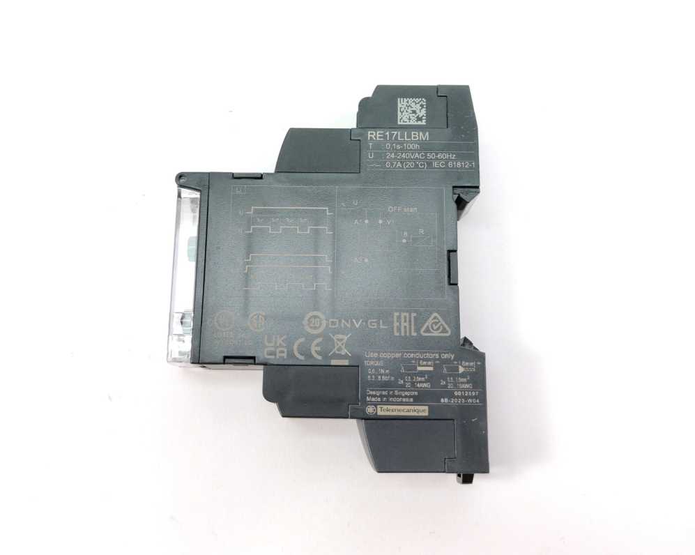 Schneider Electric RE17LLBM Harmony Timer Relays, 0.7A, 1s..100h