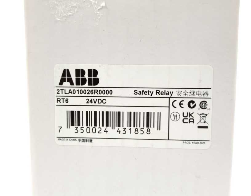 ABB 2TLA010026R0000 Safety relay RT6 24VDC