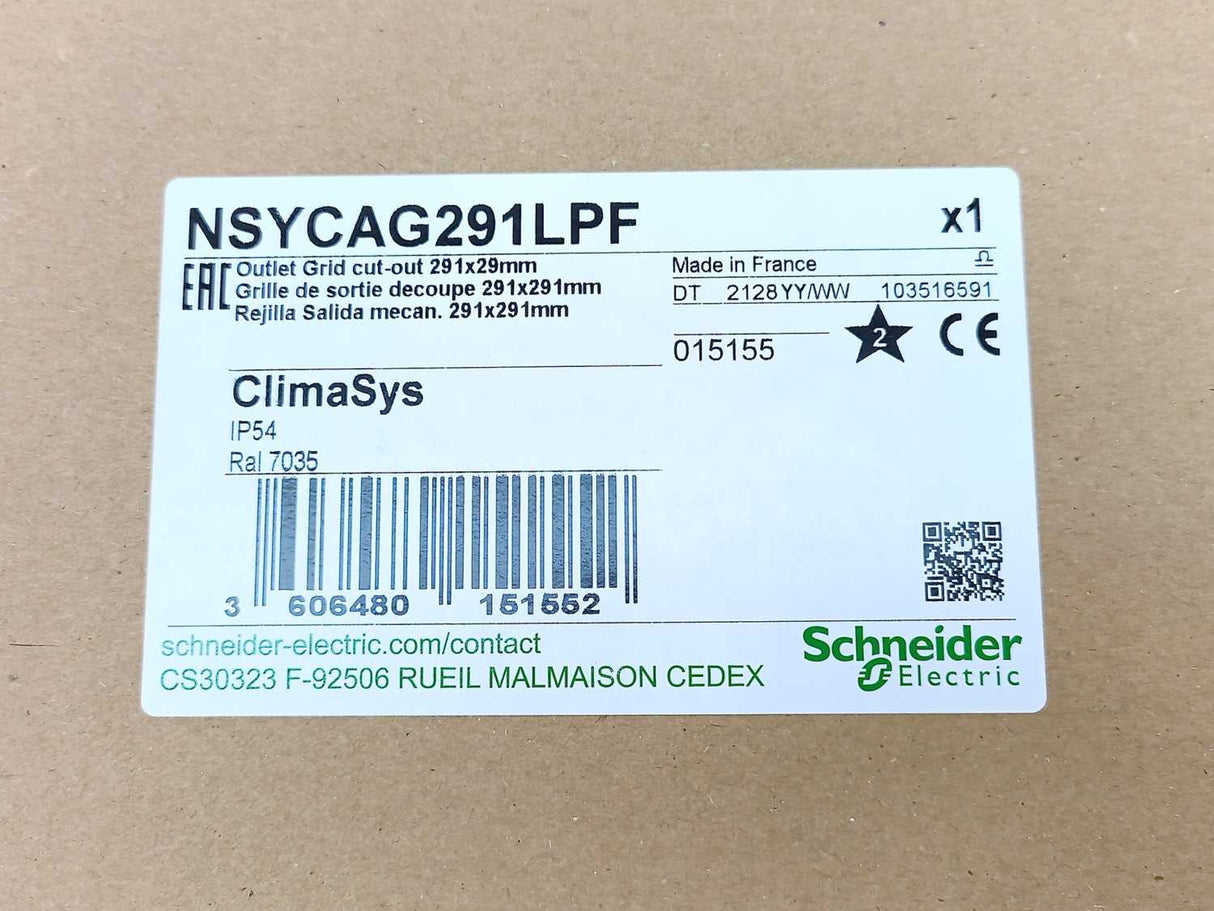 Schneider Electric NSYCAG291LPF Outlet Grid Cut-Out 291x29mm