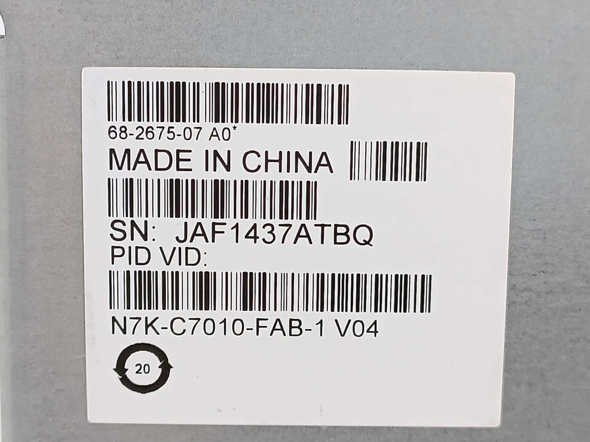 CISCO 68-2675-07 A0* N7K-C7010-FAB-1 Nexus 7000 46Gbps-per-slot Fabric Module