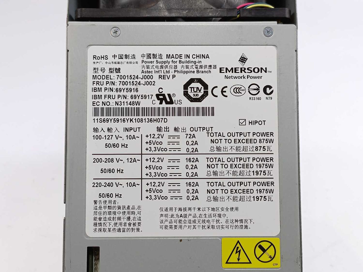 Emerson 7001524-J000 Power Supply for Building-In