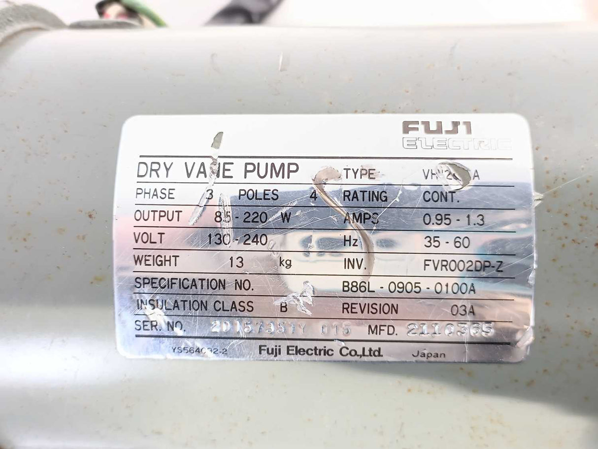 Fuji Electric VHV201A 3-Phase Dry Vane Pump 85-220W