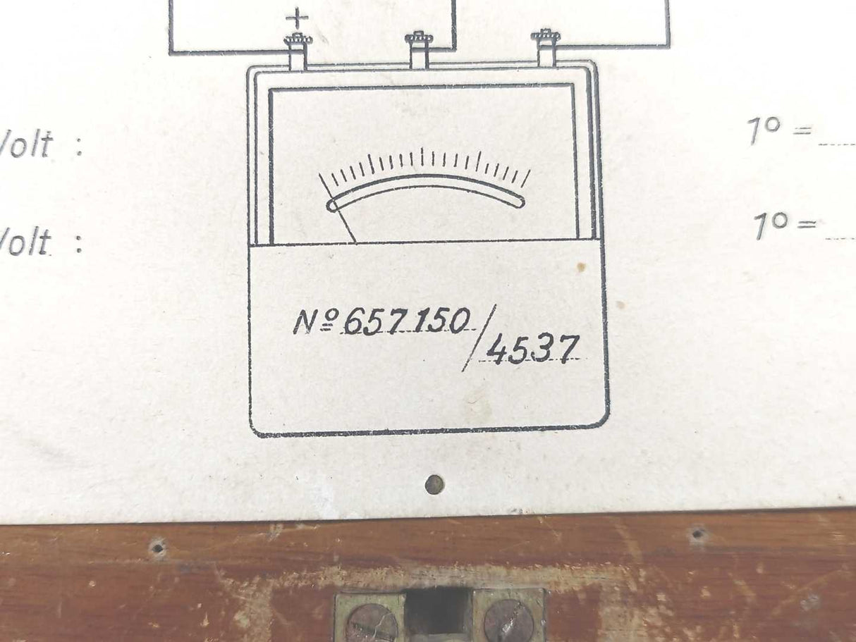 Hartmann & Braun 657150/4537 Vintage Dual Range Normal-Voltmeter 500/250V