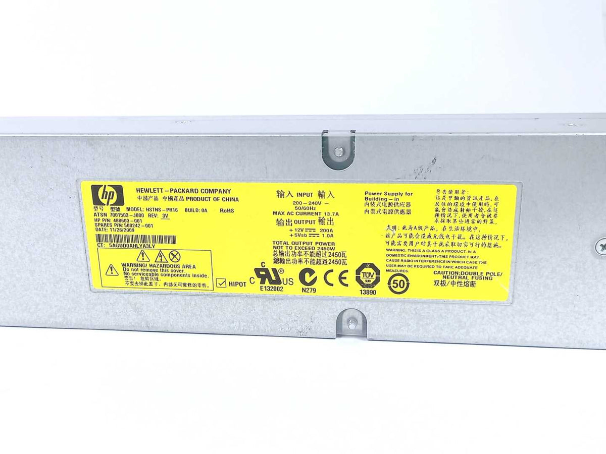 HP 488603-001 HSTNS-PR16 Server Power Supply 2450W