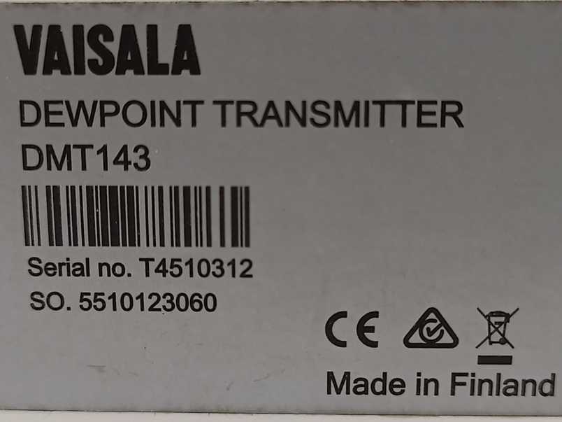 VAISALA DMT143 G1C1A1X3A0ASX Dewpoint Transmitter