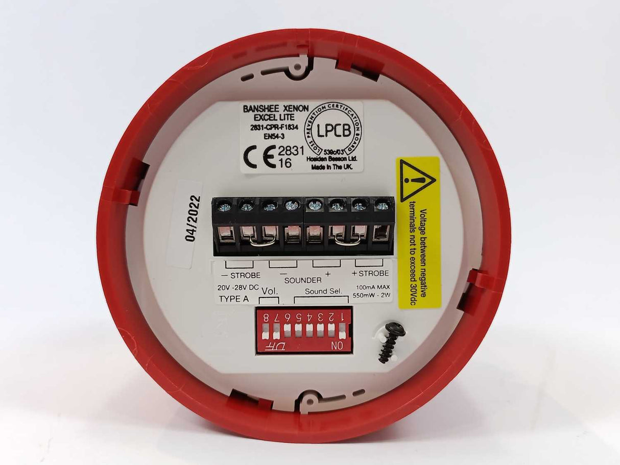 Hosiden Besson Ltd. 755-4037 2831-CPR-F1834-EN54-3 Banshee Excel Lite Red