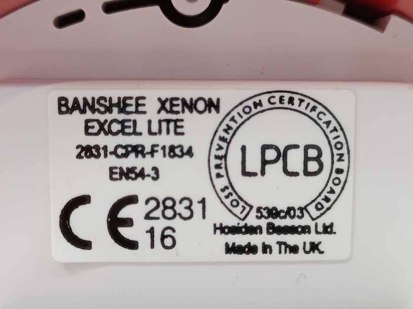 Hosiden Besson Ltd. 755-4037 2831-CPR-F1834-EN54-3 Banshee Excel Lite Red