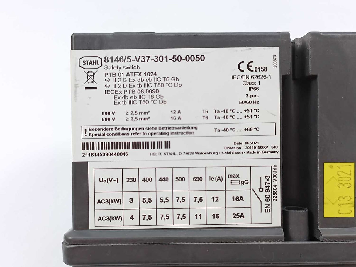 Stahl 147855 8146/5-V37-301-50-0050