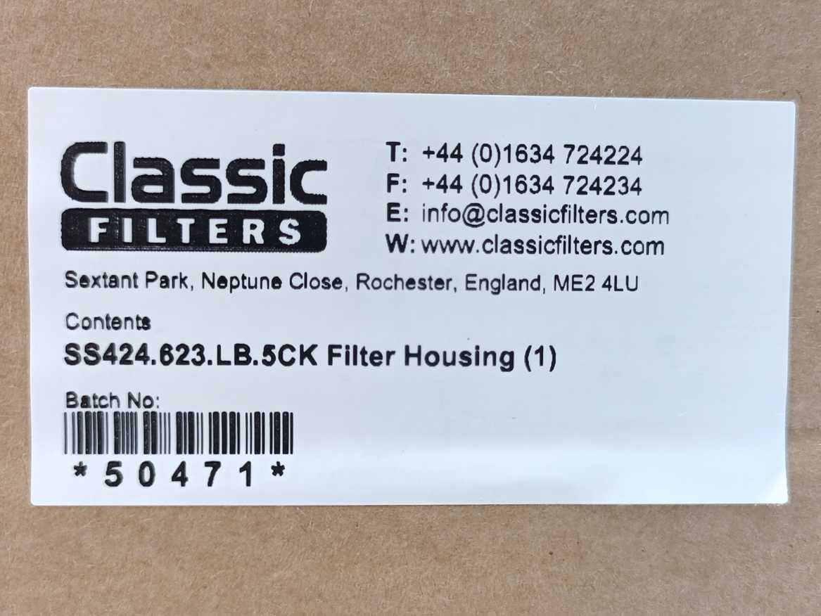 Classic Filters SS424.623.LB.5CK Filter Housing