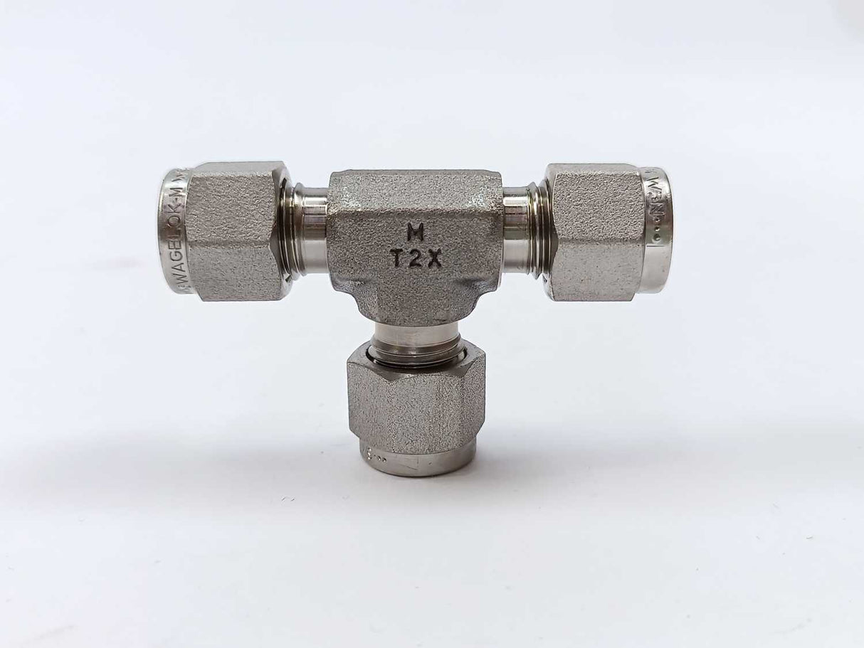 Swagelok M-400-3 Tube Fitting, Union Tee, 1/4 in. Batch of 10 pcs.
