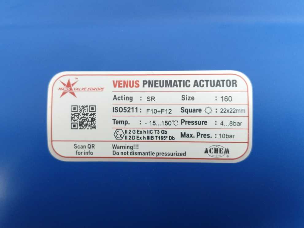 MODU SR-160 VENUS Pneumatic Acuator