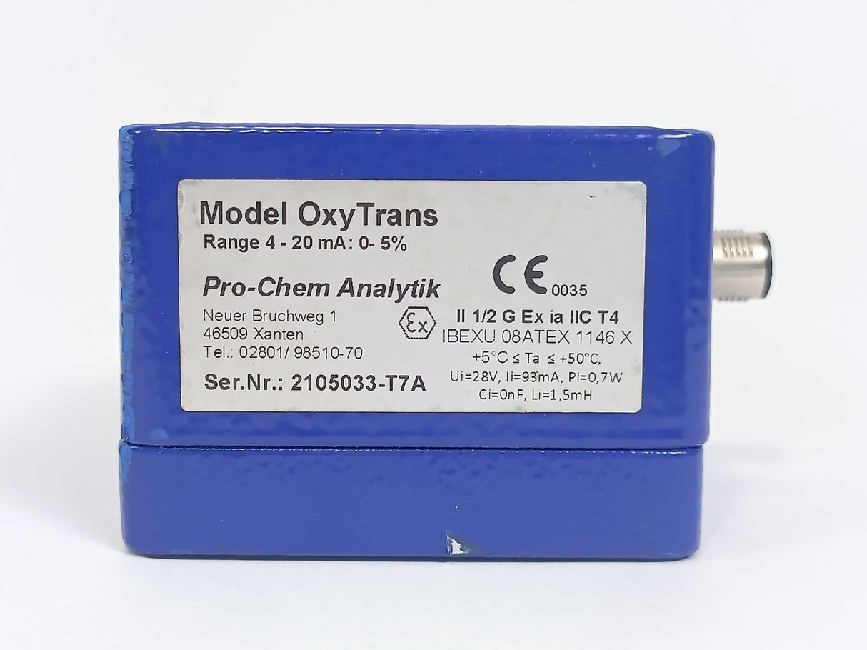 Pro-Chem Analytik OxyTrans Loop Powered Oxygentransmitter 0-5%