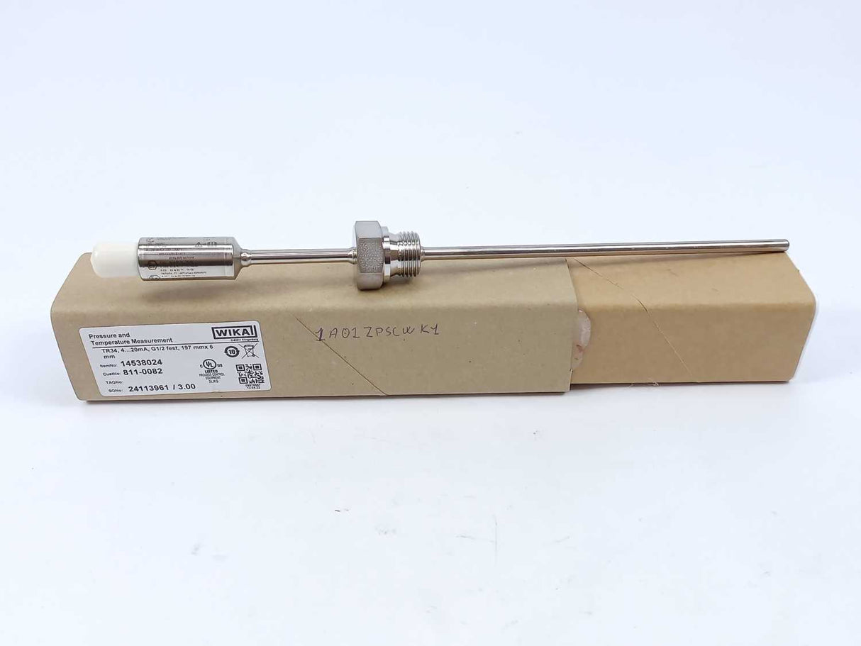 WIKA 14538024 TR34-B-TT Miniature Resistance Thermometer