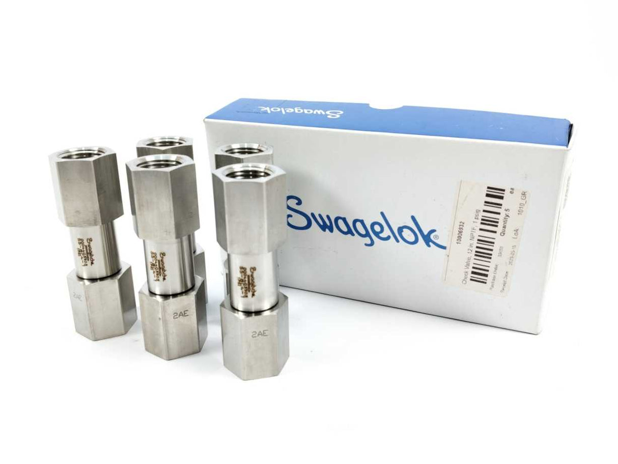Swagelok SS-8C4-1 Stainless Steel Poppet Check Valve 5 Pcs.