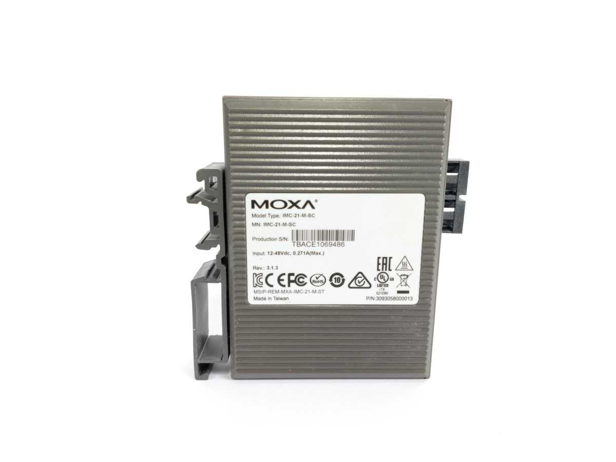 Moxa IMC-21-M-SC Ethernet-to-Fiber Media Converters Rev. 3.1.3