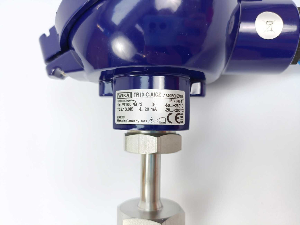 WIKA 14597269 TR10-C-AICZ Threaded Resistance Thermometer. Probe length: 260mm