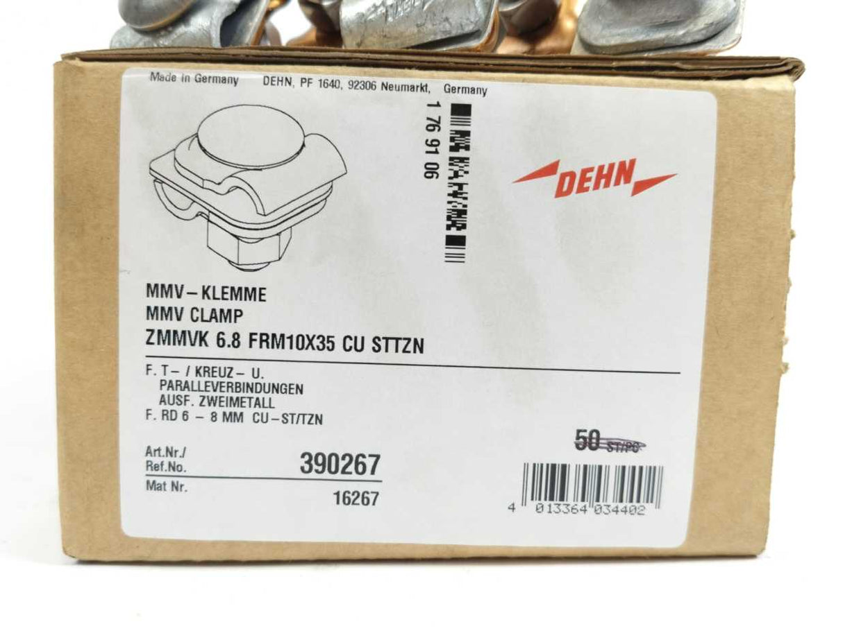 DEHN 390267 MMV Clamp ZMMVK 6.8 FRM10X35 CU STTZN - 45pcs batch