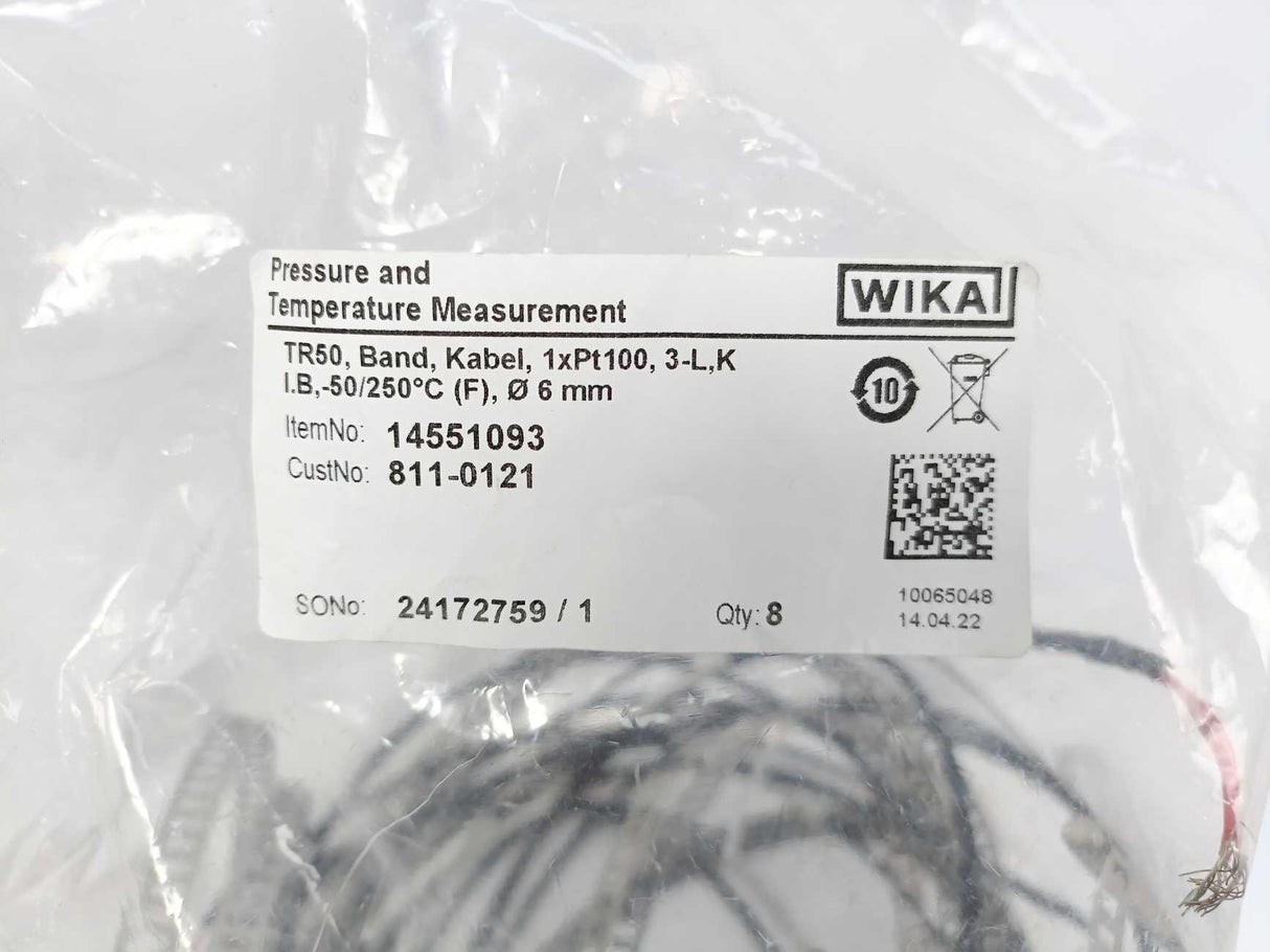 WIKA TR50-ZZZZ Pt100 temp sensor 8pcs.